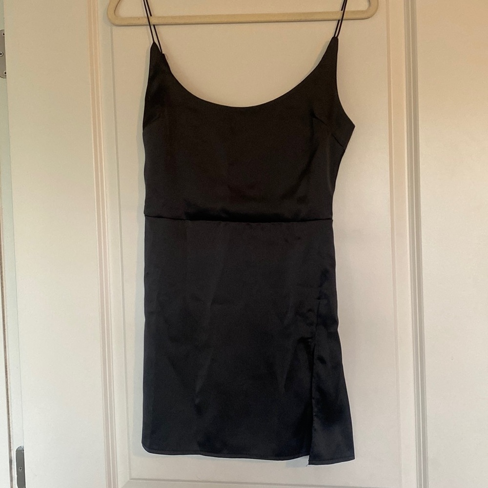 As You Satin Mini Dress with Slit